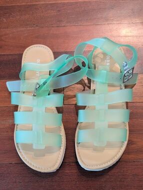 Old Navy Mint Green Jelly Strappy Sandals for Women